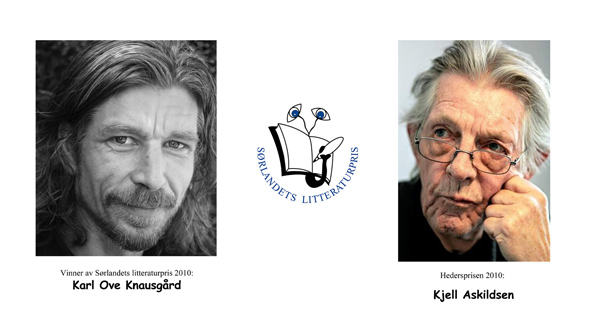 Karl Ove Knausgård vant Sørlandets litteraturpris i 2010. Kjell Askildsen mottok hedersprisen som ble delt ut i 2010.