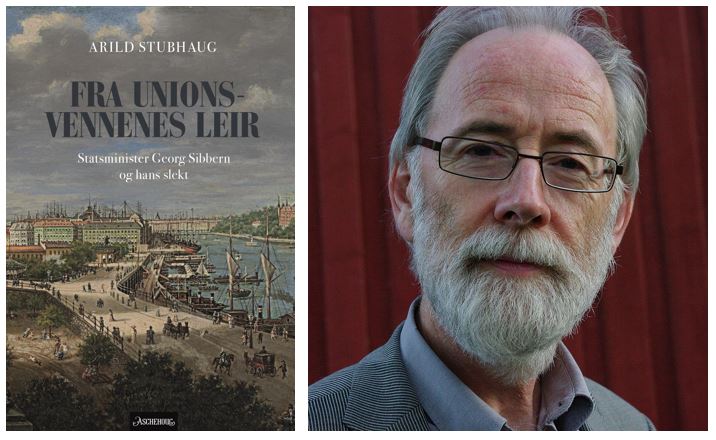 Arild Stubhaug er nominert til Sørlandets litteraturpris 2023 for boka «Fra unionsvennenes leir". (Aschehoug, 2022). Foto: Olav Ulltveit-Moe. Bildet viser forside av bok og foto av forfatter.