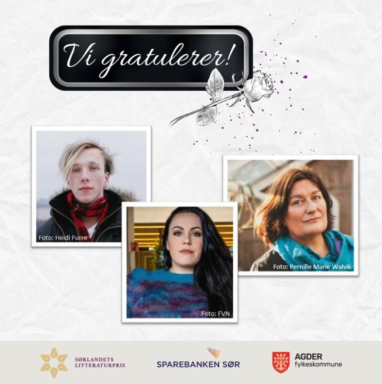 Vi gratulerer vinnerne av Sørlandets litteraturpris 2023!