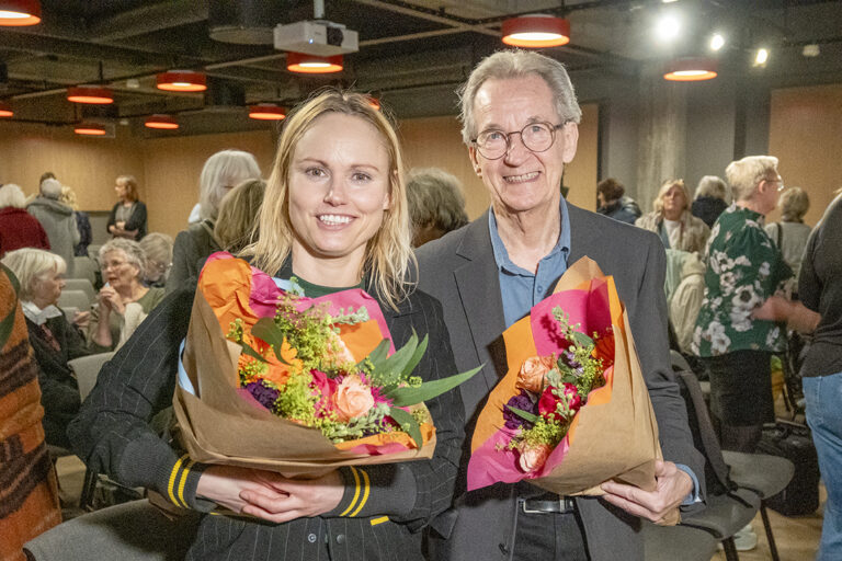 Prisvinnere SLP2024 Ida Gilbert og Sigbjørn Nedland.